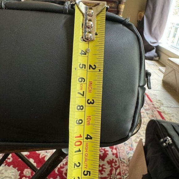 NWT True Love Faux leather flap black crossbody - Picture 9 of 10